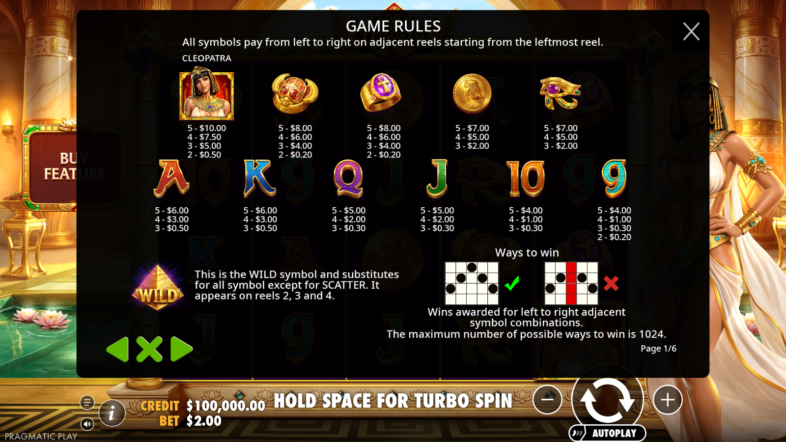 Paytable image