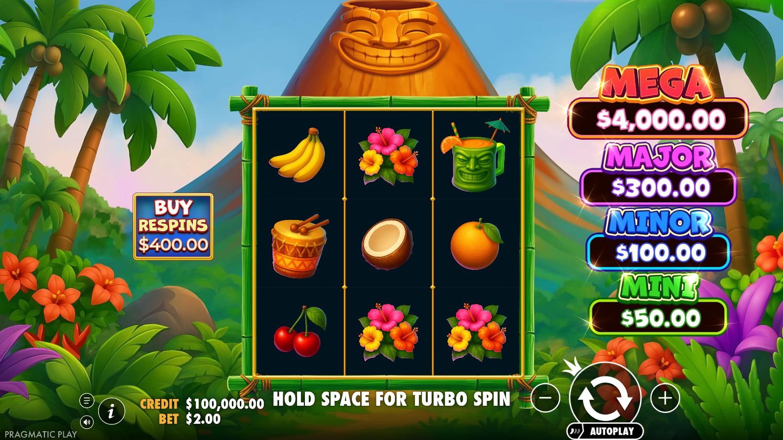 Super Tiki Strike slot base game