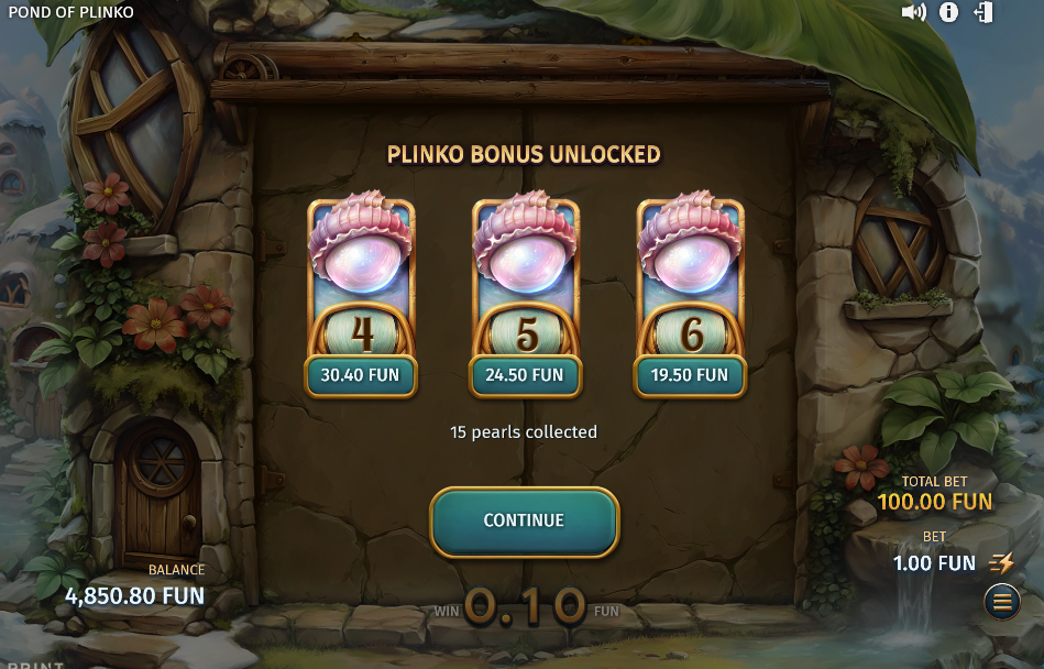 Scatter Re-Roll screen showing three pearls at 4, 5 and 6 with a different re-roll price beneath each