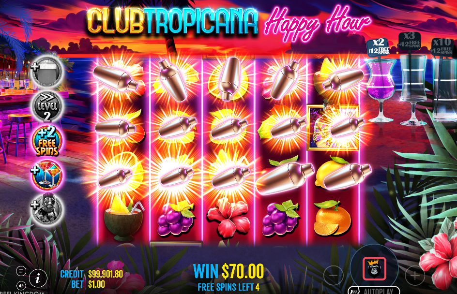 Free spins board covered in shakers