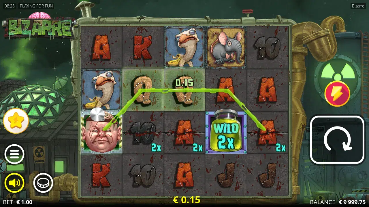 Bizarre 5x4 reels with the xSplit doctor on reel 1 and a split row tagged 2x