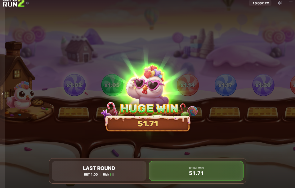 Rooster Run 2 bonus result reading HUGE WIN