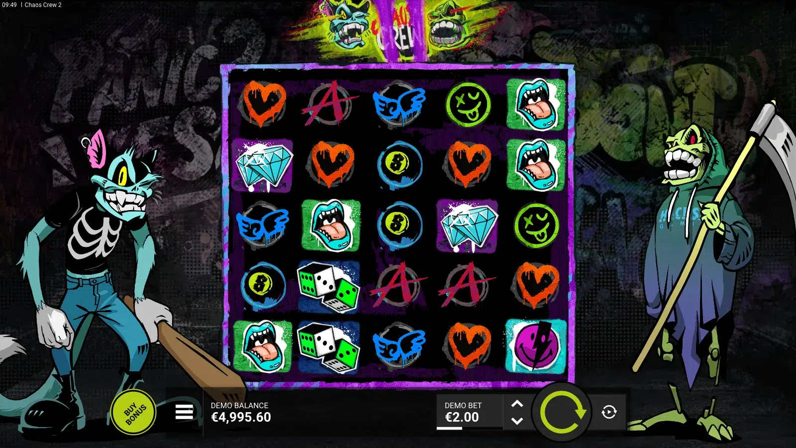 Chaos Crew 2 demo reel grid