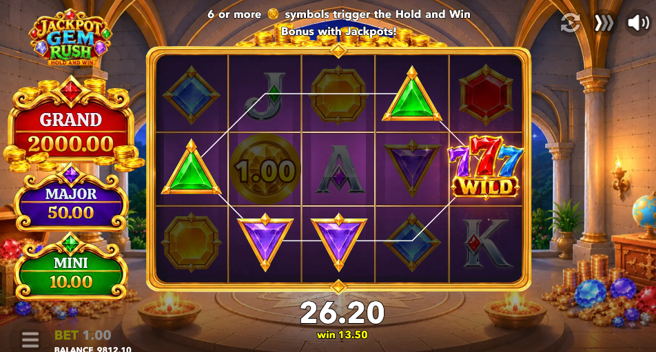 Free spins in play with a coin and a 777 wild on the reels