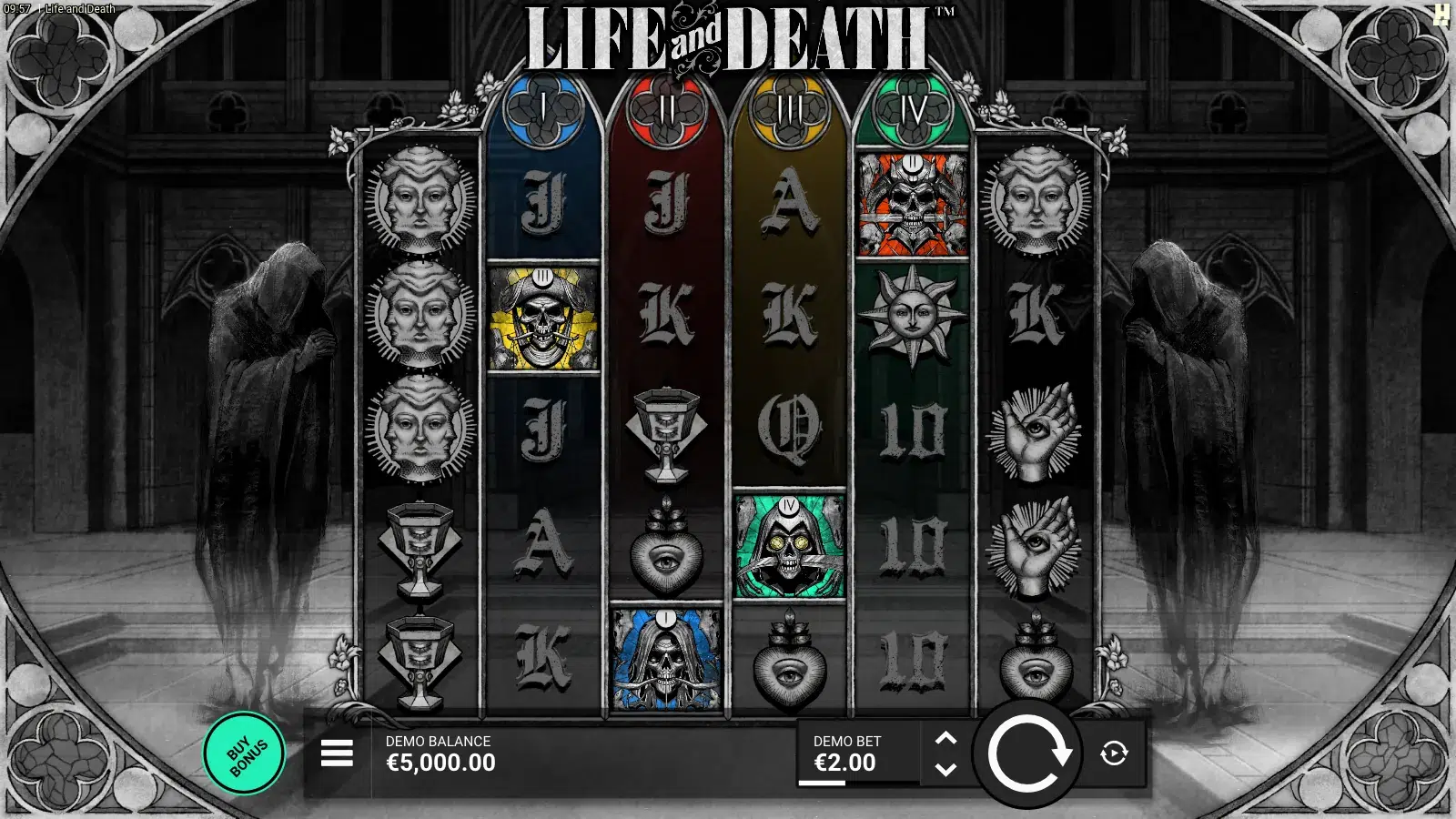 Life and Death demo reel grid